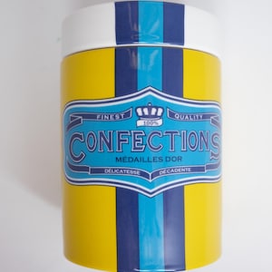 Bocal Jonathan Adler CARBS Vice - Orange Et Blanc - Porcelaine Avec Couvercle