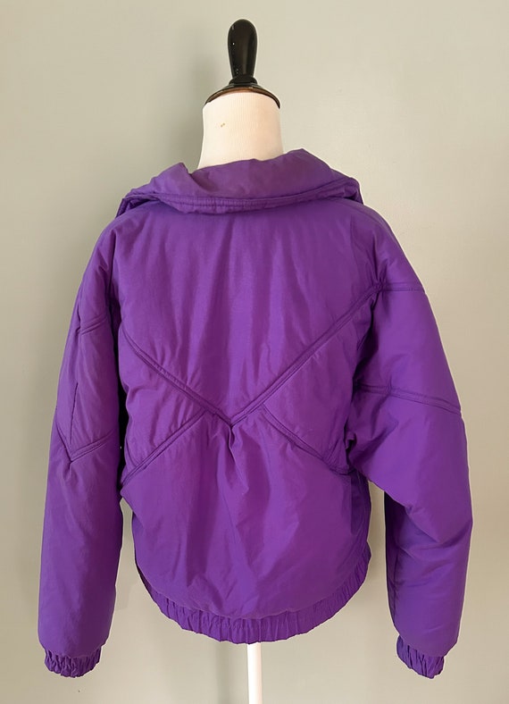 Vintage 80s Purple Ski Jacket Winter Coat Bright … - image 5