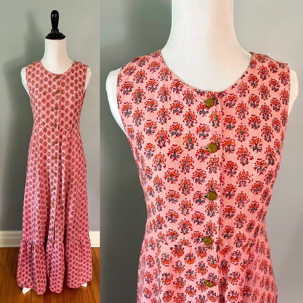 Barry Pink Floral Cotton Button Dress
