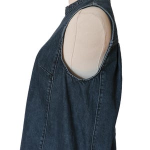 Vintage y2k Dark Wash Denim Swing Tank Anthropologie Size 6 image 5