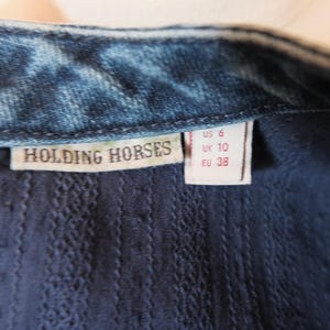 Vintage y2k Dark Wash Denim Swing Tank Anthropologie Size 6 image 6