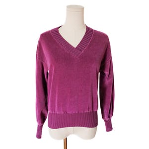 70s Velour Sweater - Etsy