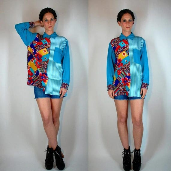 Vintage 80s Avant Garde Oversized Billowy Silk Gr… - image 5