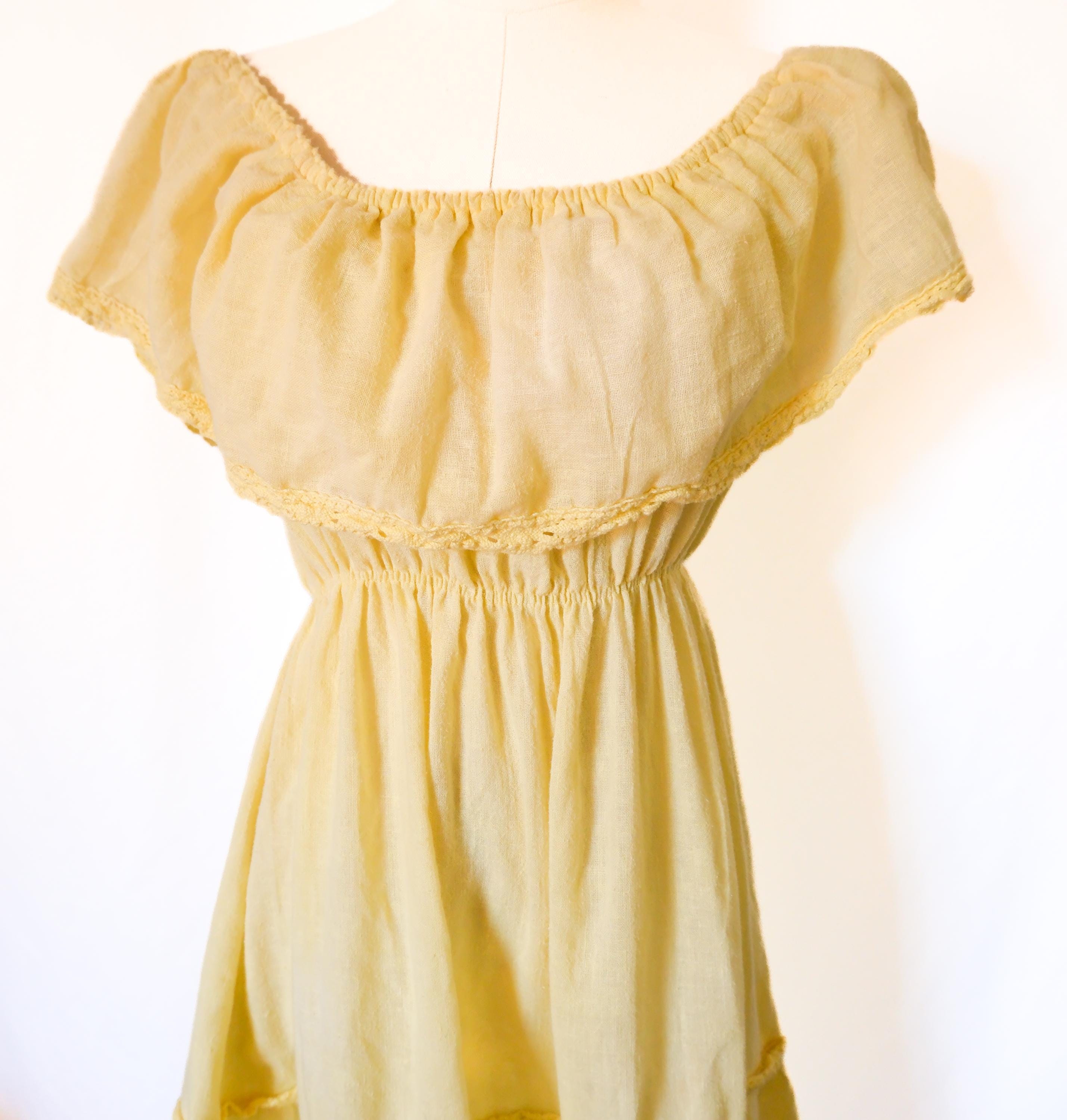 ◆Loulouseoul◆ 1970s Off Shoulder Dress Ivory 70s off Shoulder Dress - Etsy