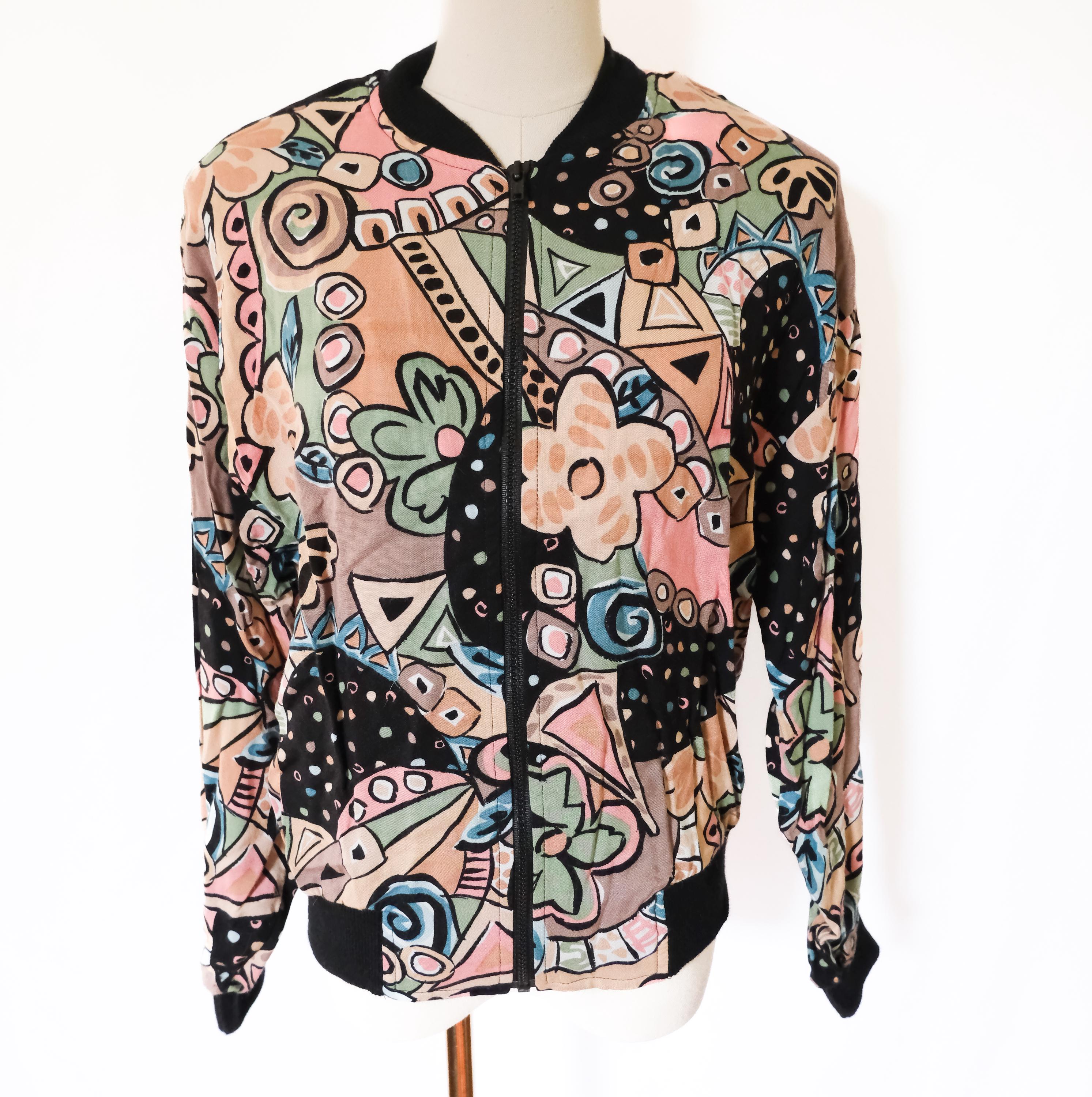 80s Abstract Jacket - Etsy