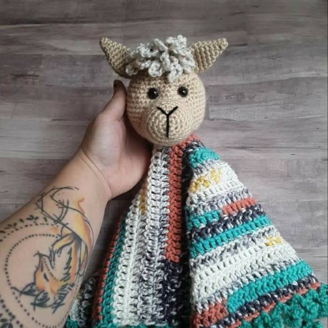 Crochet Llama Lovey Baby Blanket Etsy