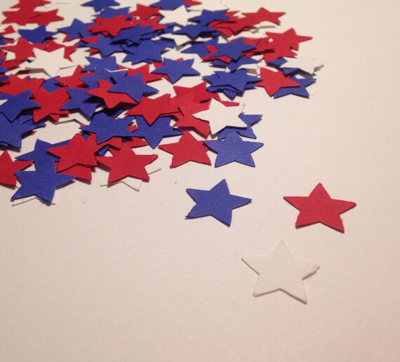 Fourth Of July Confetti Red White And Blue Confetti Etsy