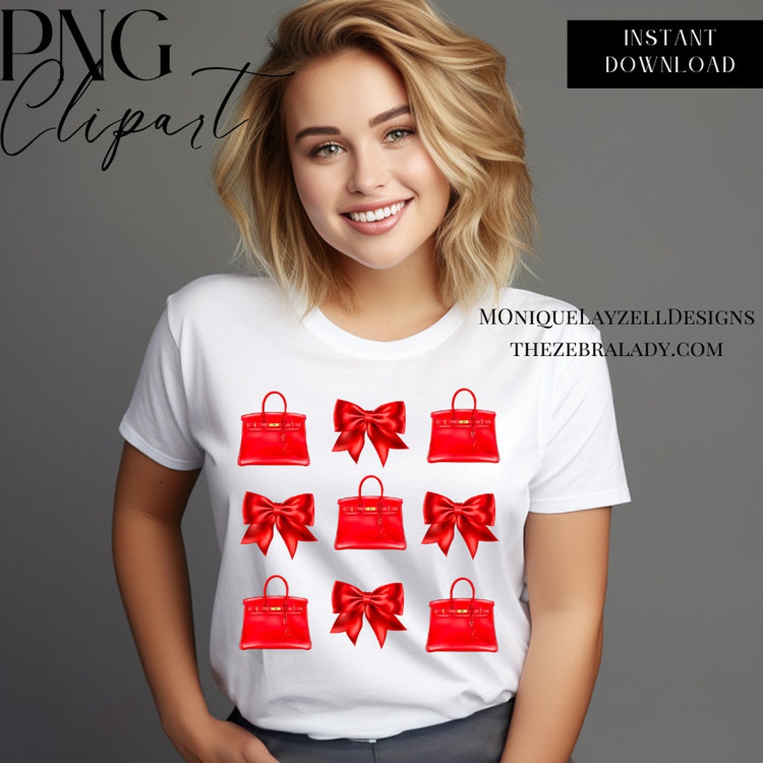 Coquette Red Luxury Bags and Bows Bags and Red Bows PNG Clipart Digital