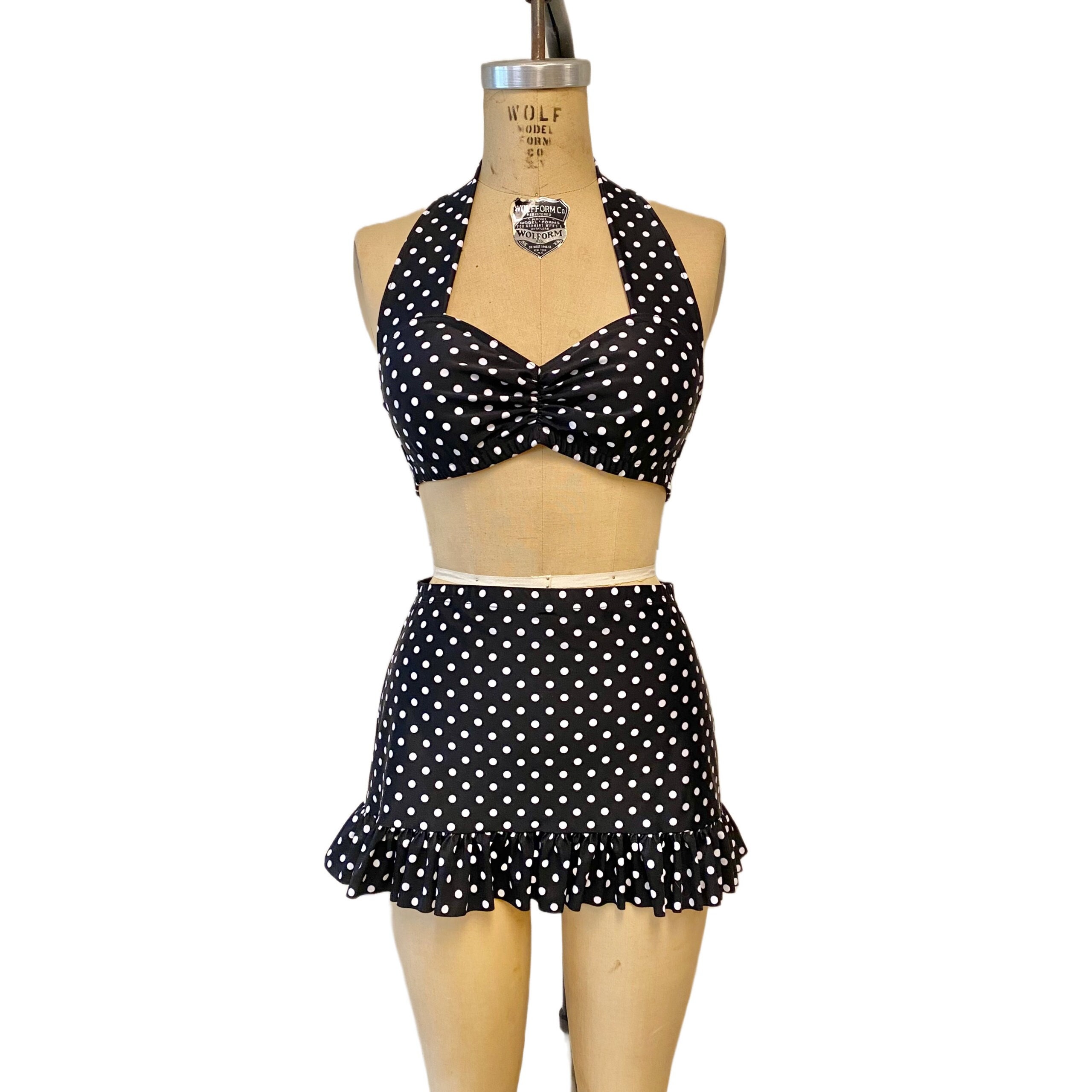 Black ruffle swim skirt hot sale