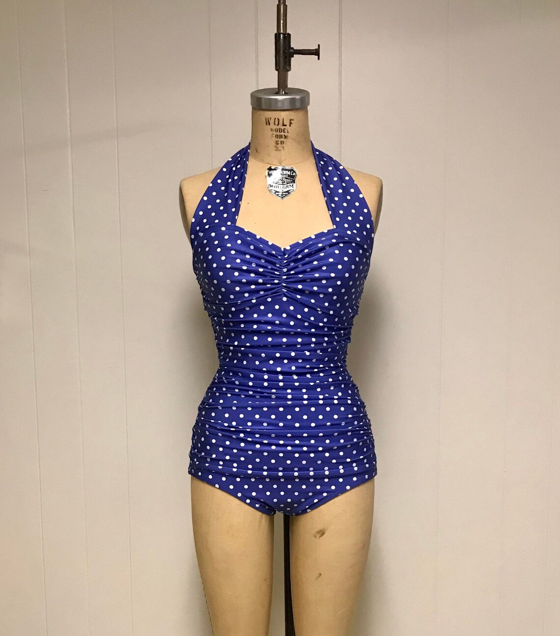 Helen Retro Vintage One Piece Women's Swimsuit Polka Dot | Etsy