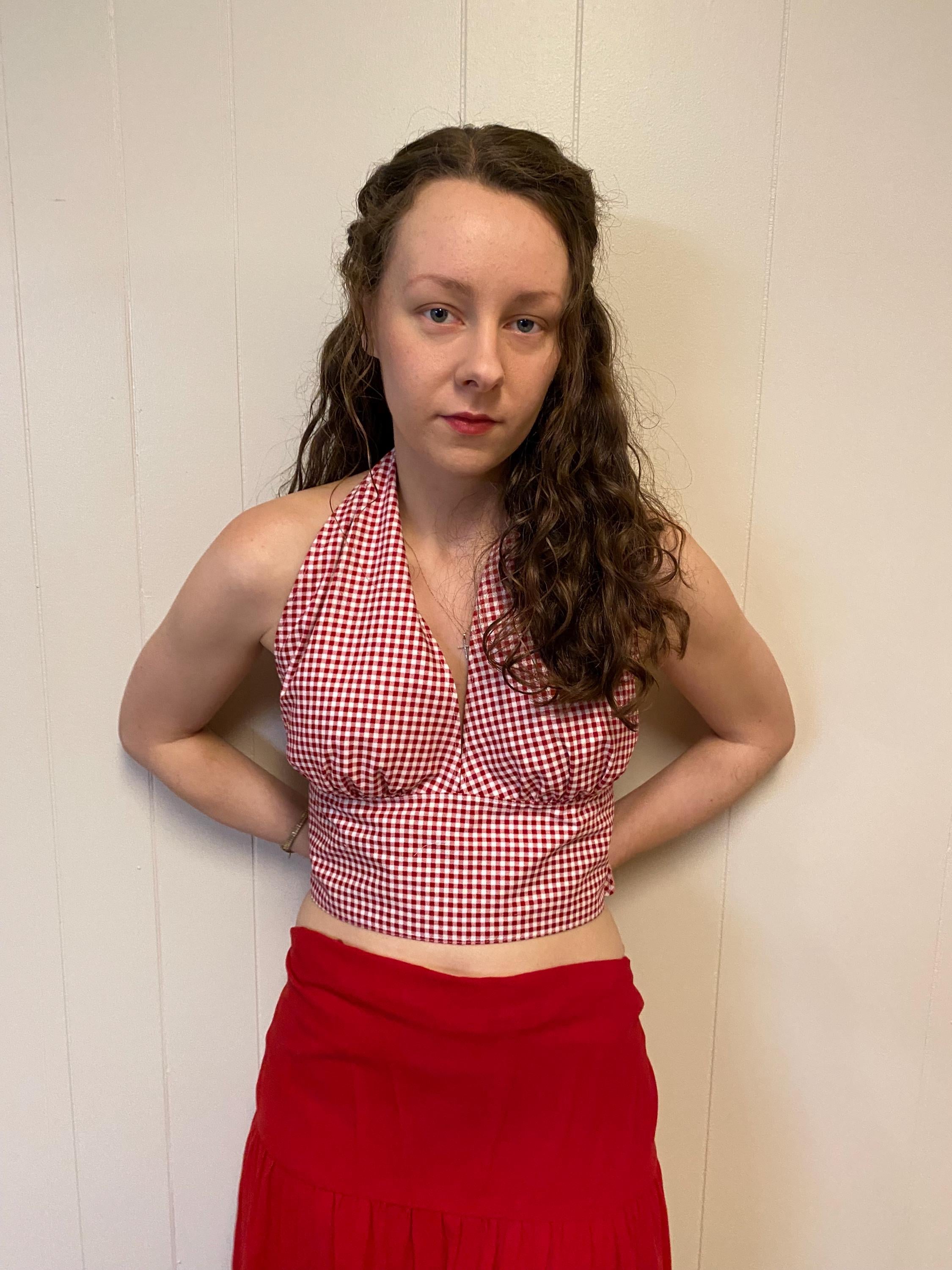 フィードサック　ホルタートップ　70s vintage 70s Vintage Halter Top - Etsy