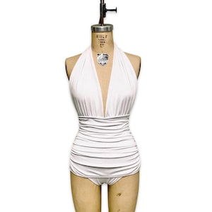 Marilyn Retro Vintage One Piece Women's Swimsuit Solid - Etsy