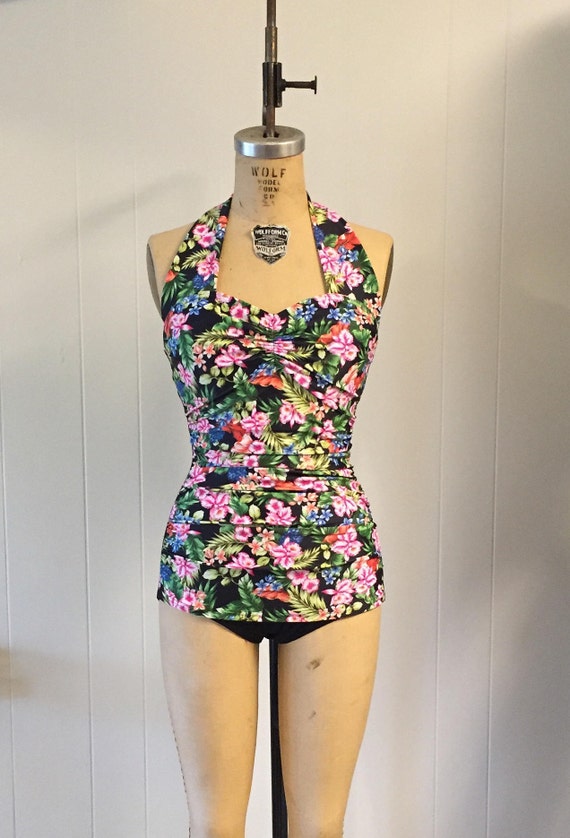 Helen Retro Vintage One Piece Women's Swimsuit Hawaiian | Etsy