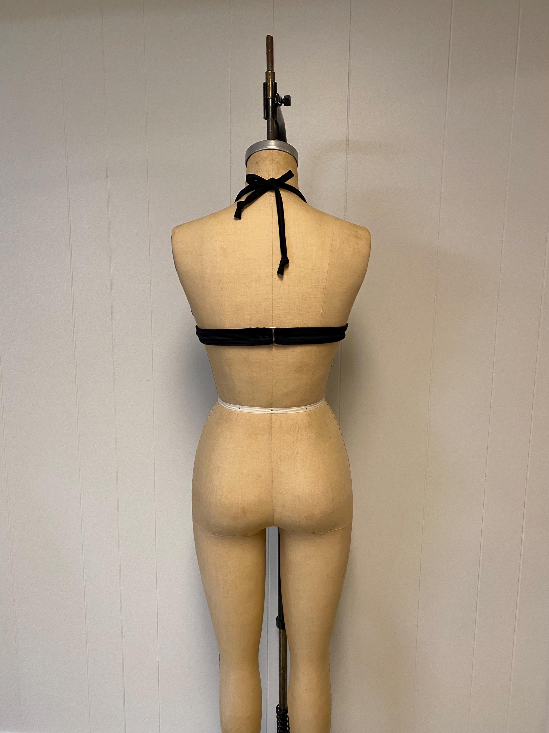 Celia Convertible Retro Halter Bikini Top With High Waist Ruched Bikini ...