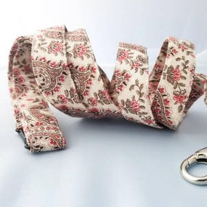 Breakaway Safety Extra Long Lanyard in Rose and Ivory Paisley Print for Nurses