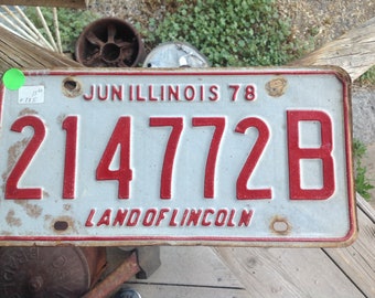 Illinois 1978 plate