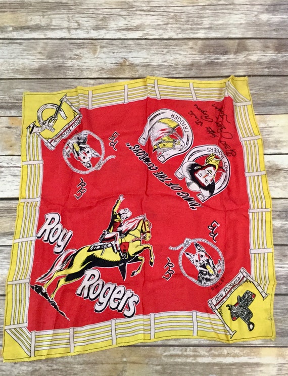 1950s Vintage Roy Rogers and Trigger Bandanna