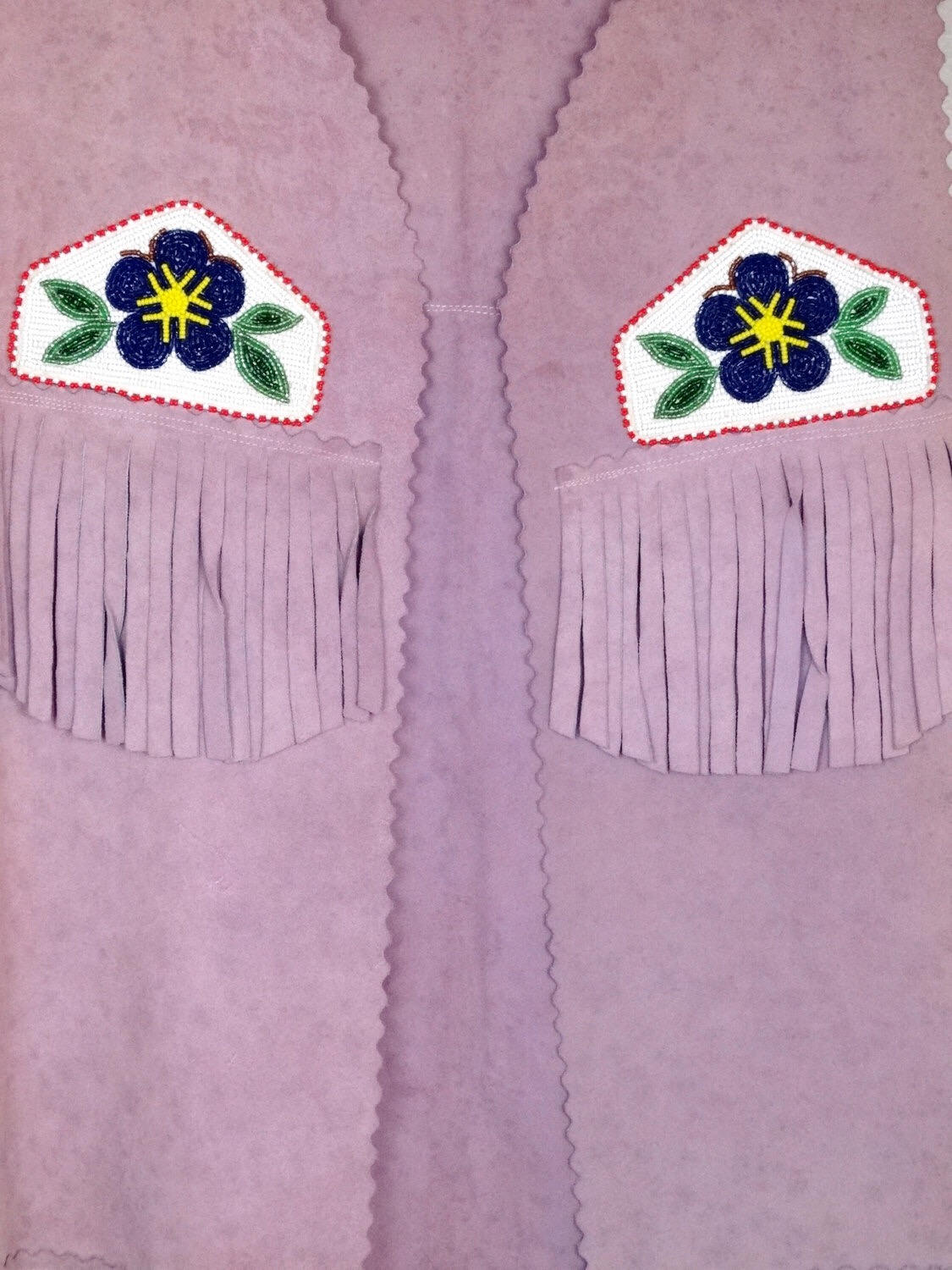 VTG Embroidered Native Fringe Vest - Etsy