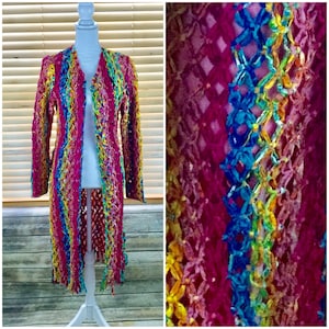 SANDY STARKMAN Crochet Multicolor Jacket