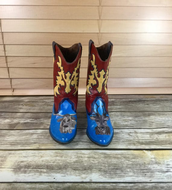 OAK Hand Painted Very Unique Womens Size 10 Weste… - image 6