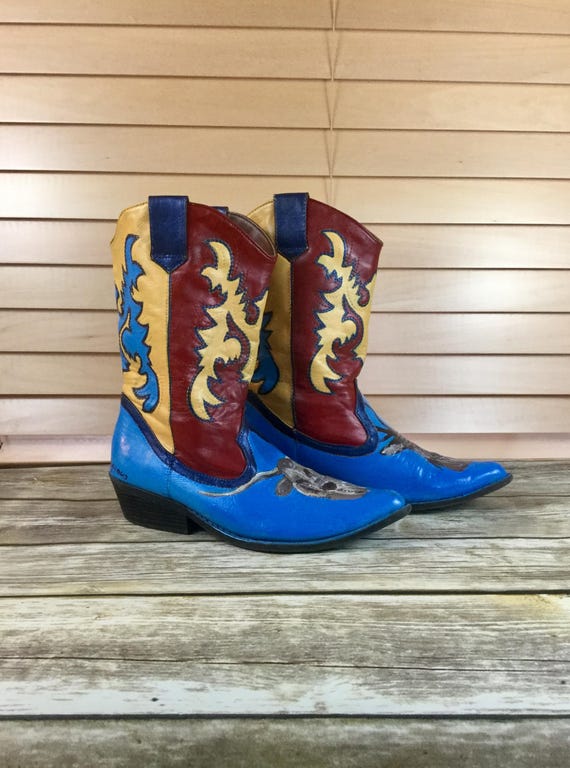 OAK Hand Painted Very Unique Womens Size 10 Weste… - image 4