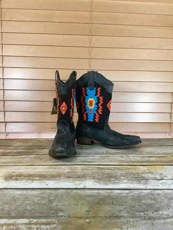 Deadstock Aztec Beaded Vintage Roper Womens Size … - image 1