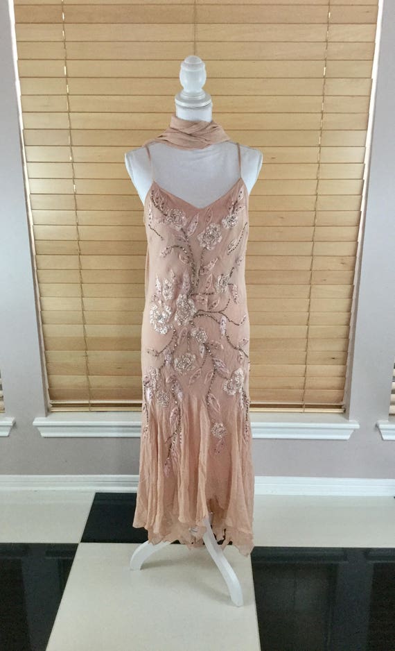 Vintage Sequins Beaded Dress