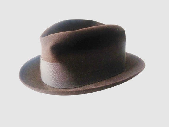 Vintage Fedora Hat Dobbs Fifth Avenue Long Ova 7 … - image 3