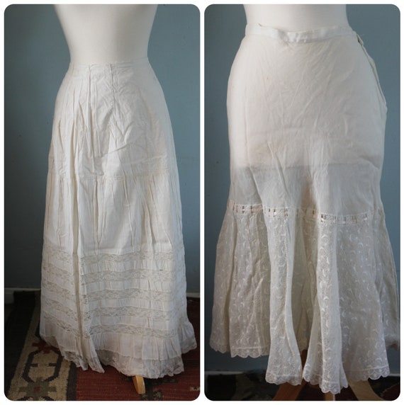 Antique Victorian Petticoat Underskirt Set of 2 - image 1