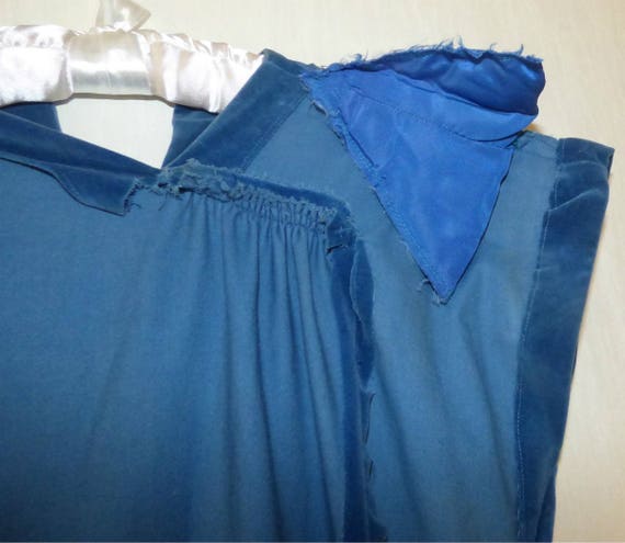 Vintage Velvet Gown Evening Dress Size 4 / 6 Blue… - image 7