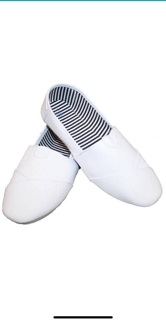 womens white canvas slip ons