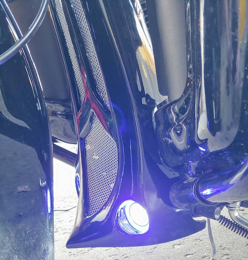 Harley touring chin spoiler with lights Etsy