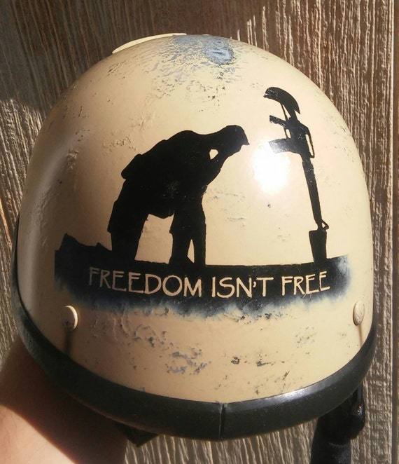USMC Motorcycle Helmet With Soldier 