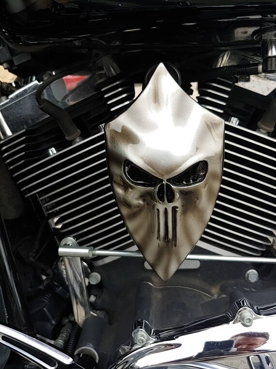 Custom Harleydavidson Horn Cover With 3D Punisher Pushing Etsy