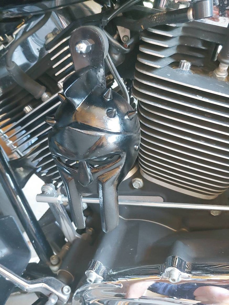 Custom HarleyDavidson horn cover with 3D Gladiator helmet Etsy