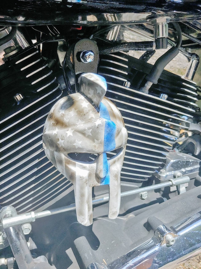 Custom Harleydavidson Horn Cover With 3D Thin Blue Line Etsy