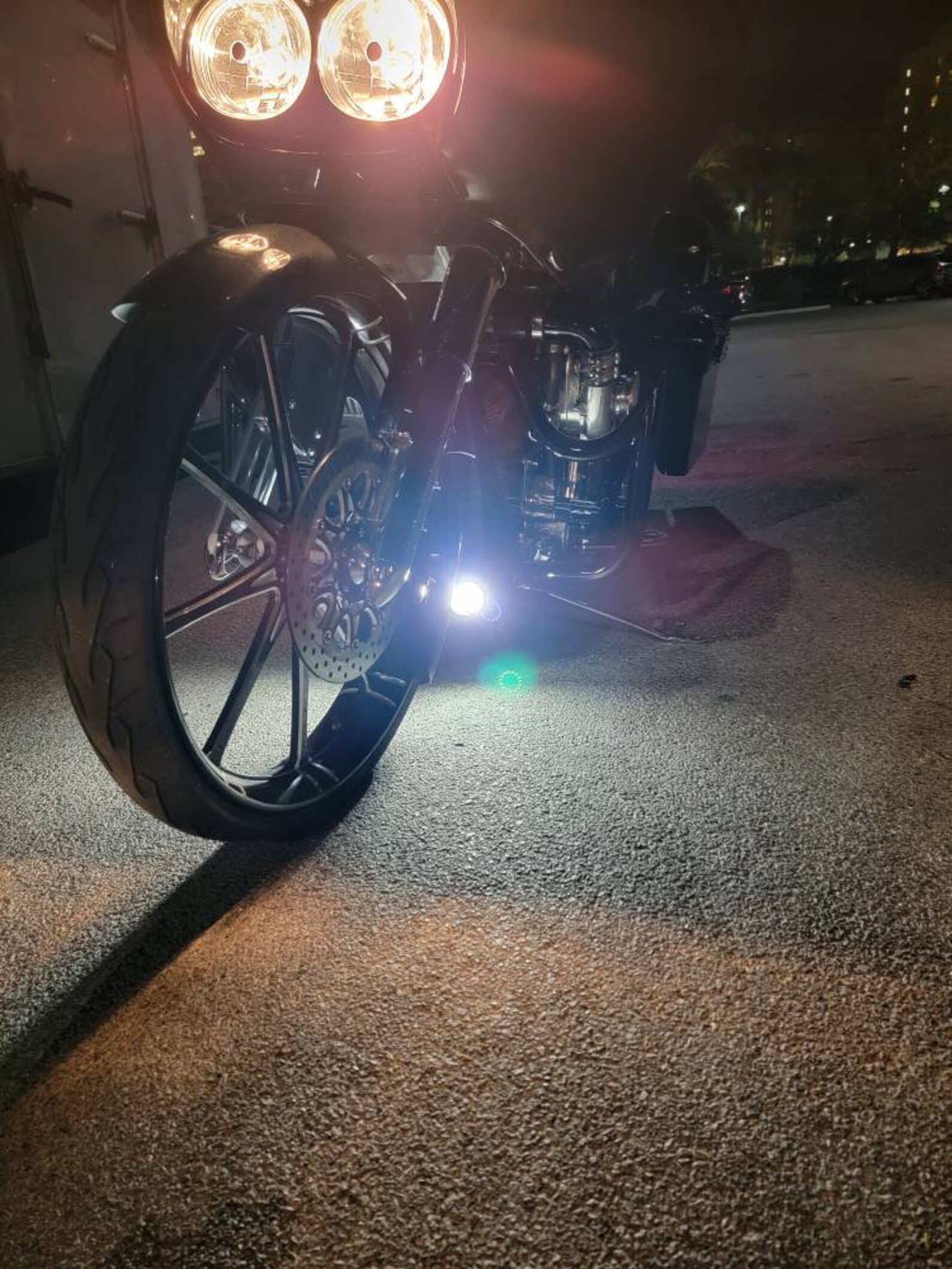 Harley Touring Raked Chin Spoiler With Lights Etsy