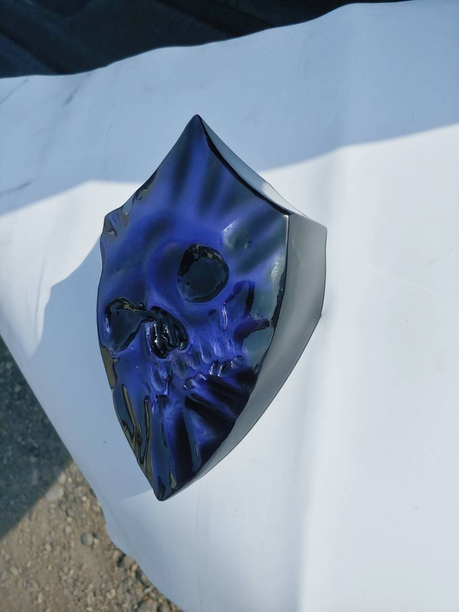 Custom HarleyDavidson horn cover with 3D twisted skull Etsy