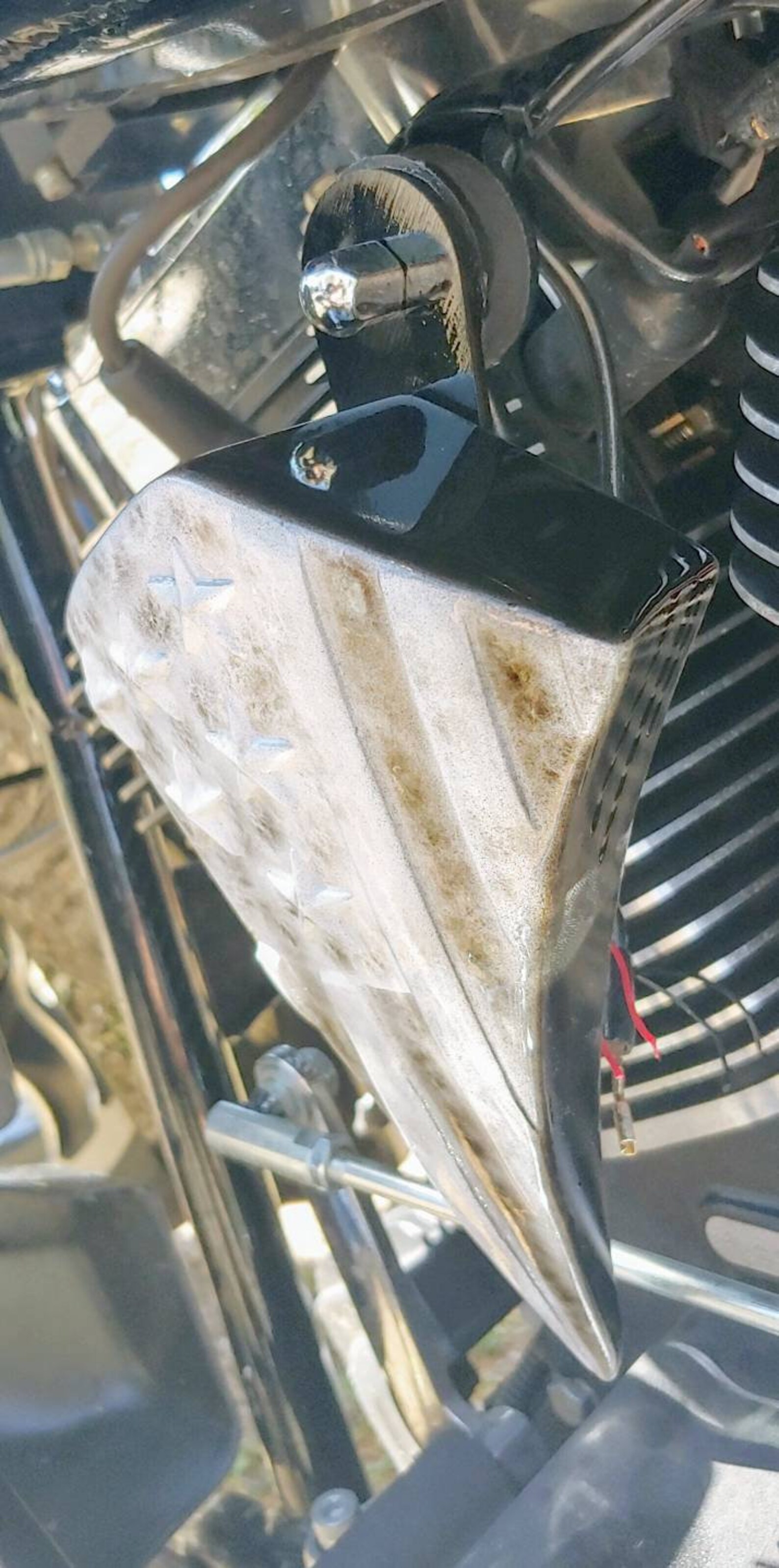 Custom Harleydavidson Horn Cover With 3D Worn American Flag Etsy