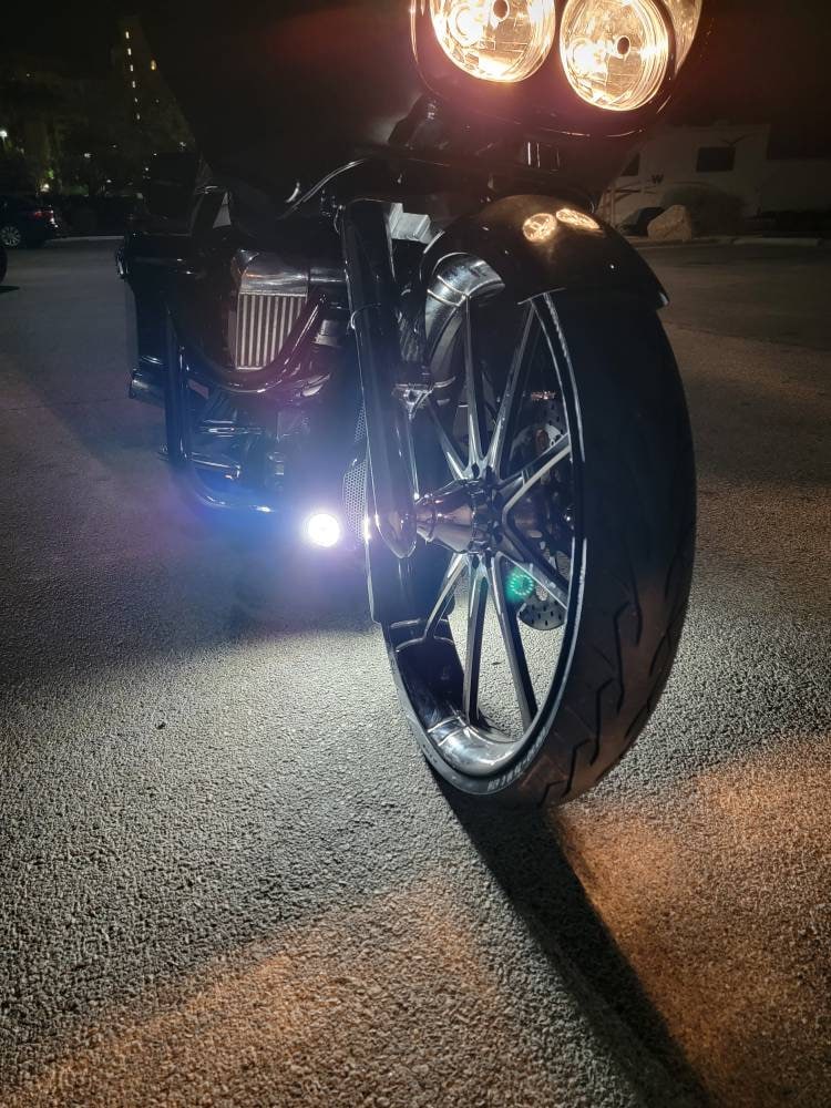 Harley Touring Raked Chin Spoiler With Lights Etsy Canada