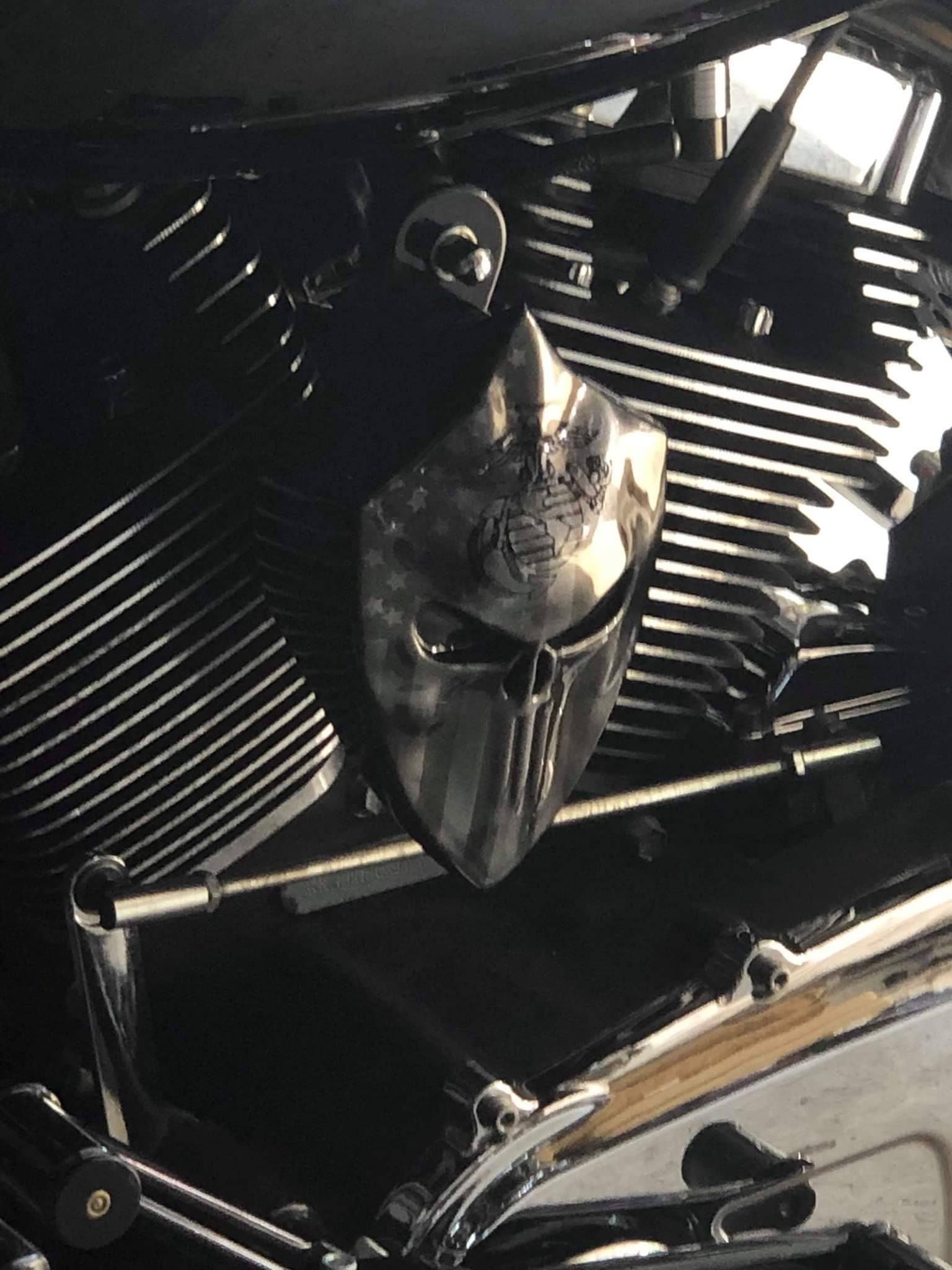 custom harley horn covers