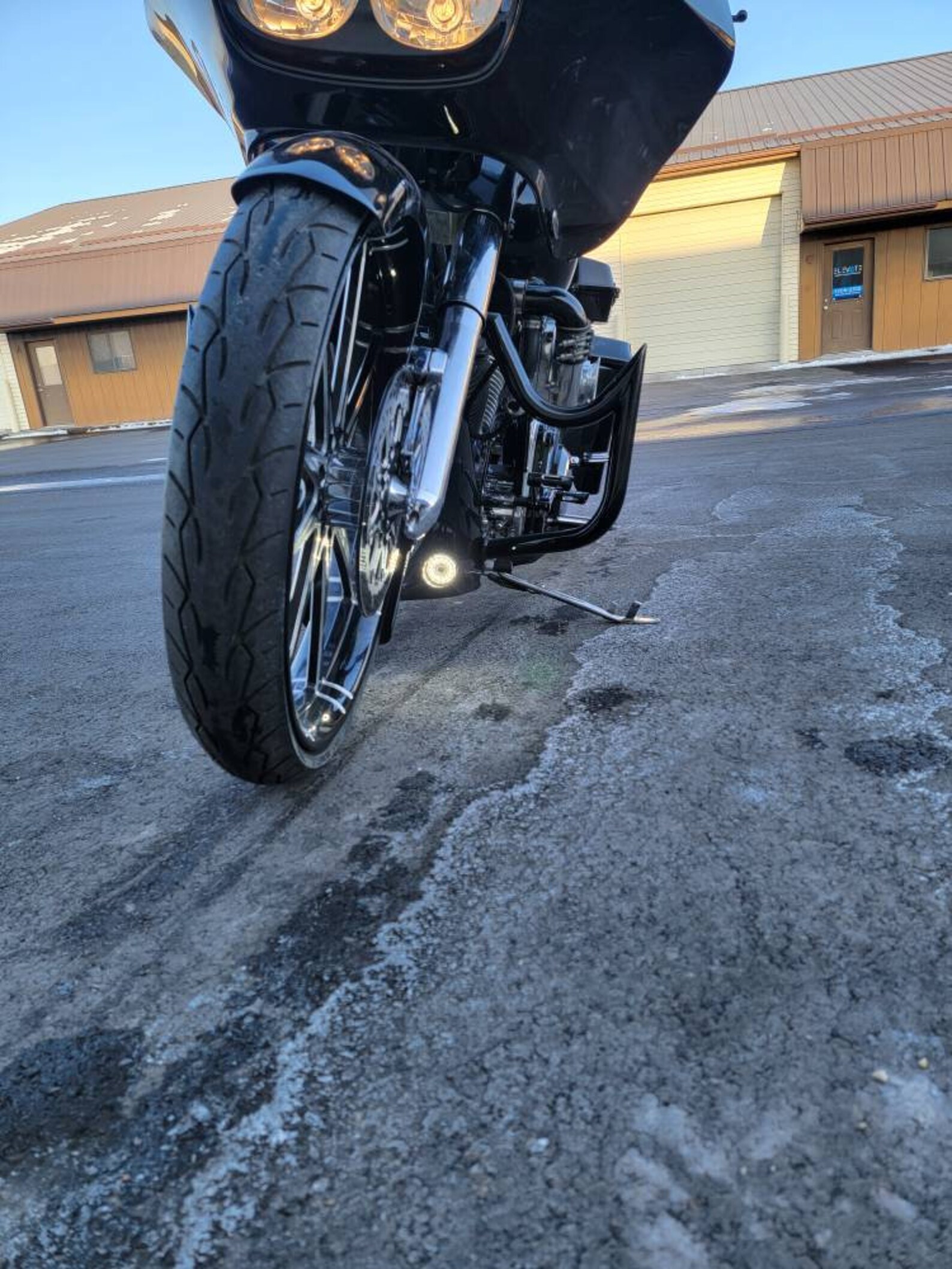 Harley Touring Raked Chin Spoiler With Lights Etsy Canada