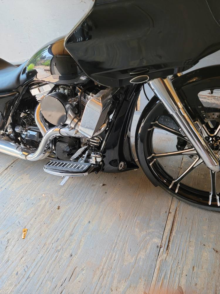 Harley Touring Raked Chin Spoiler With Lights Etsy Canada