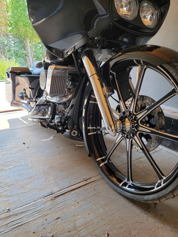 Harley Touring Raked Chin Spoiler With Lights Etsy Canada