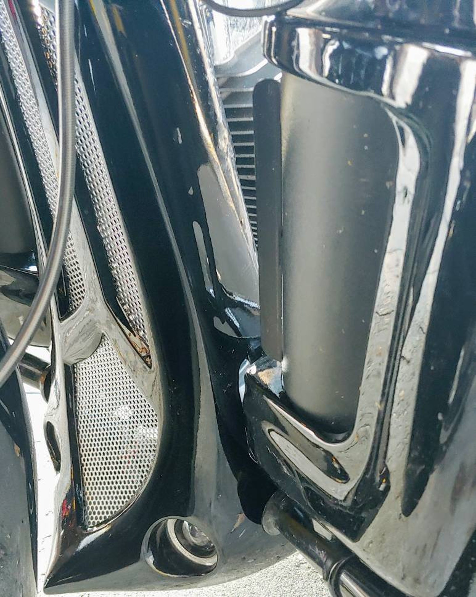 Harley Touring Raked Chin Spoiler With Lights Etsy Canada