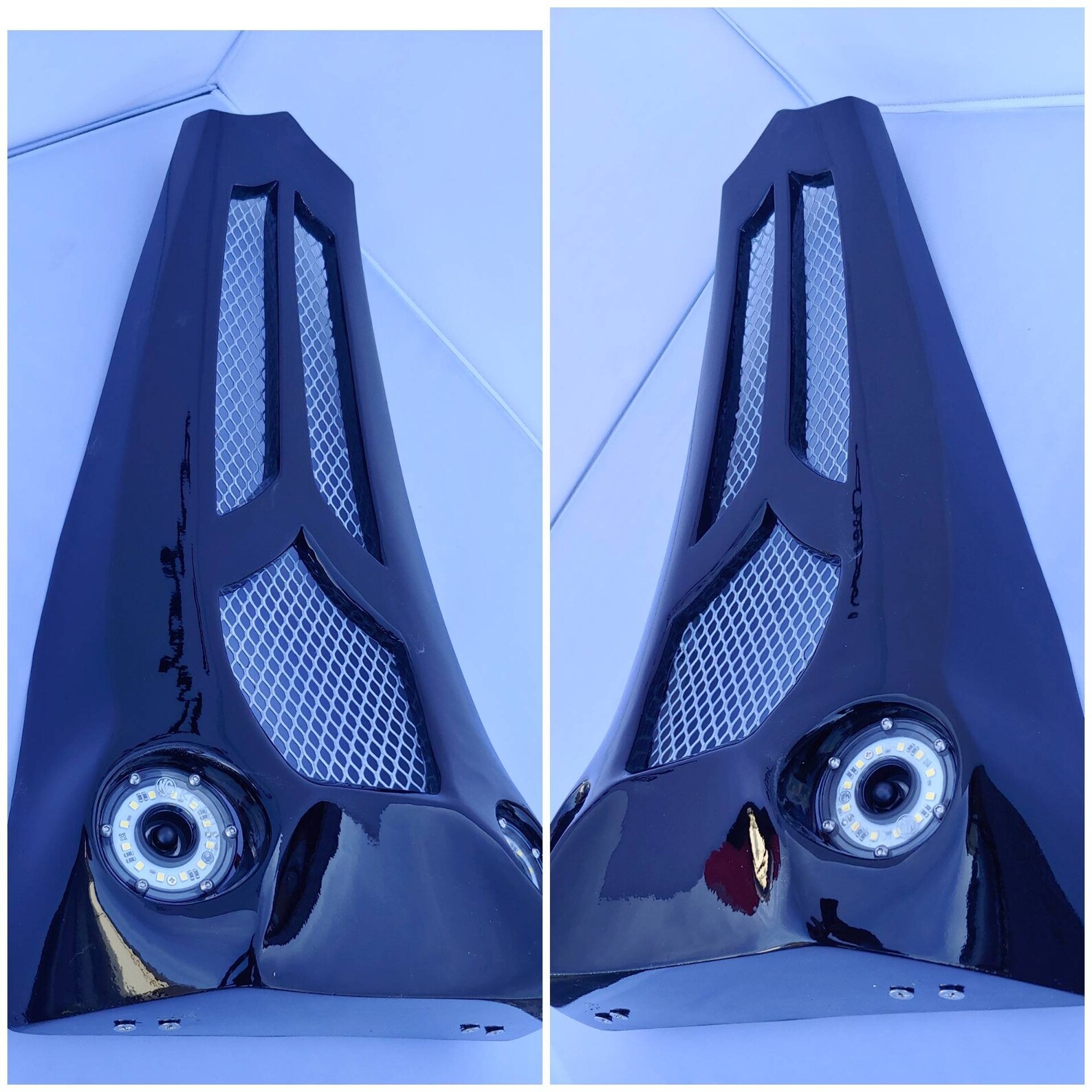 Nonraked Harley Touring Chin Spoiler With Lights Etsy