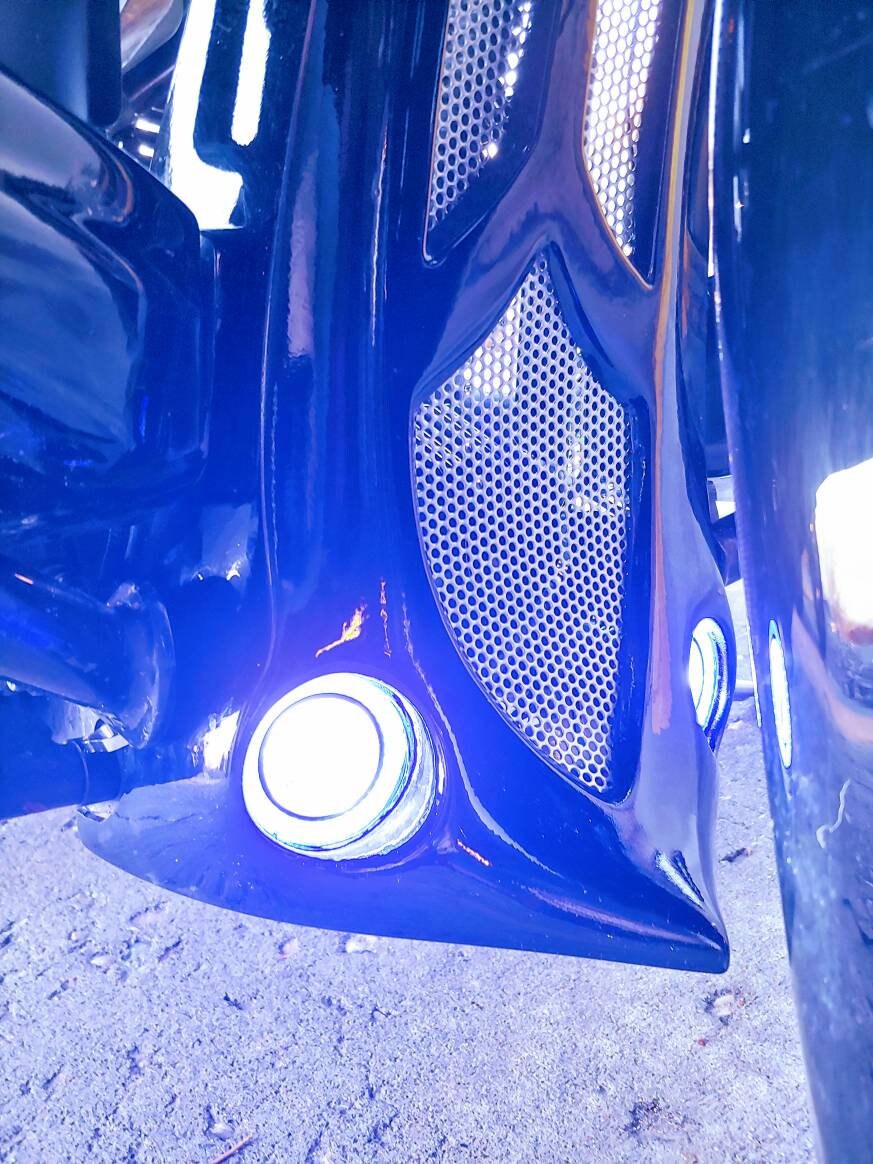 Harley touring chin spoiler with lights Etsy