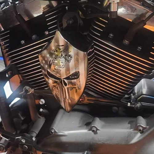 Custom Sidemounted Horn Cover With 3D Punisher With Ghosted Etsy