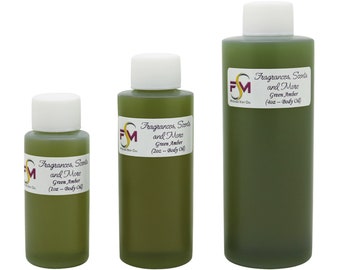 Green Amber Perfume/Body Oil - Free Shipping