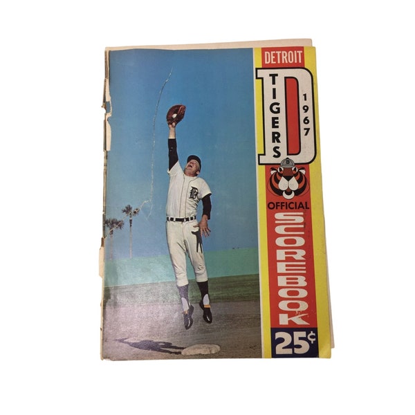 Detroit Tigers 1967 Official Scorebook - Vintage Baseball Collectible